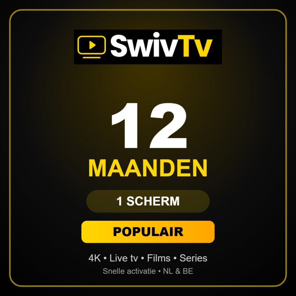 Swivtv IPTV 12 maanden – 1 scherm