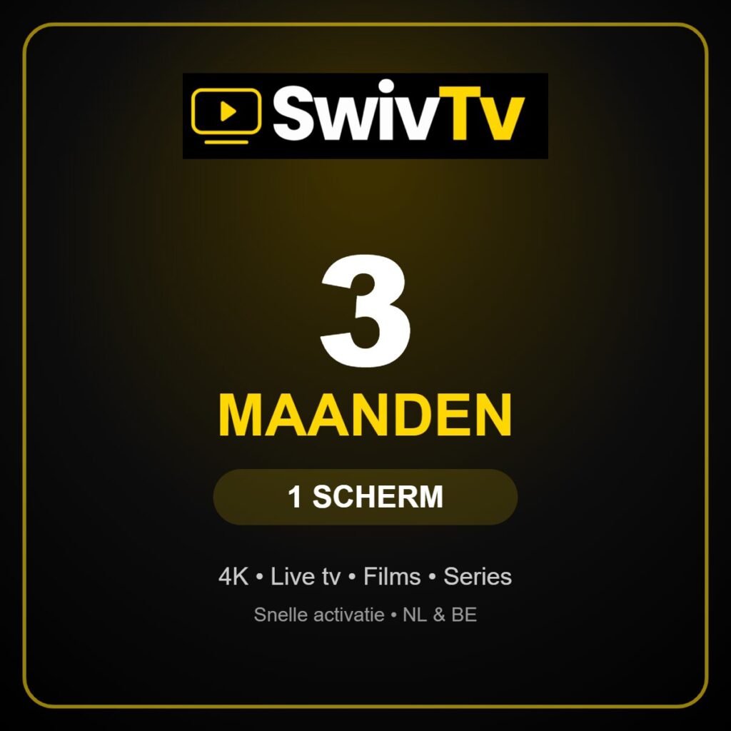 Swivtv IPTV 3 maanden – 1 scherm
