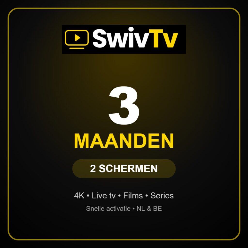 Swivtv IPTV 3 maanden – 2 schermen