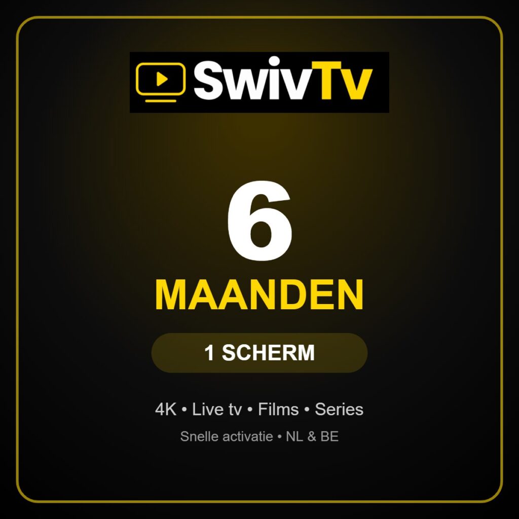 Swivtv IPTV 6 maanden – 1 scherm
