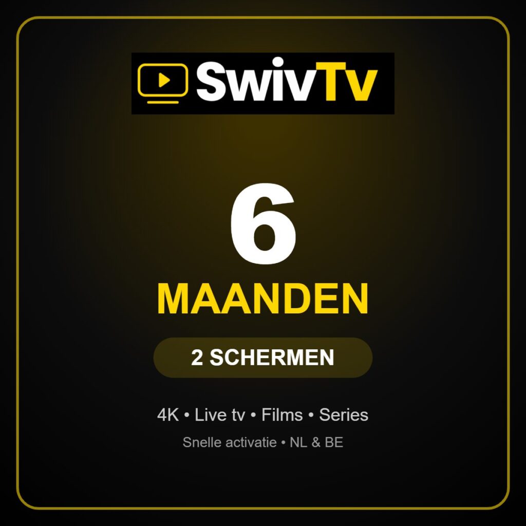 Swivtv IPTV 6 maanden – 2 schermen